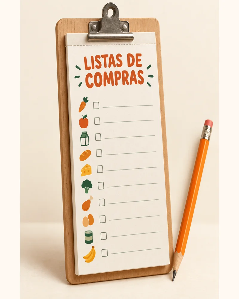 Mockup do bônus Listas de Compras